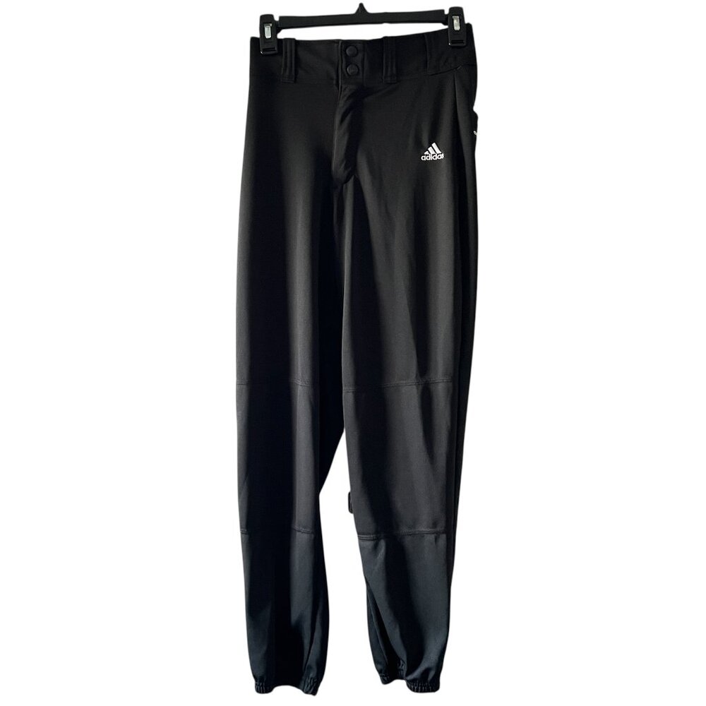 Adidas Climalite Black Athletic Track Pants Mid Rise Tapered Leg Small